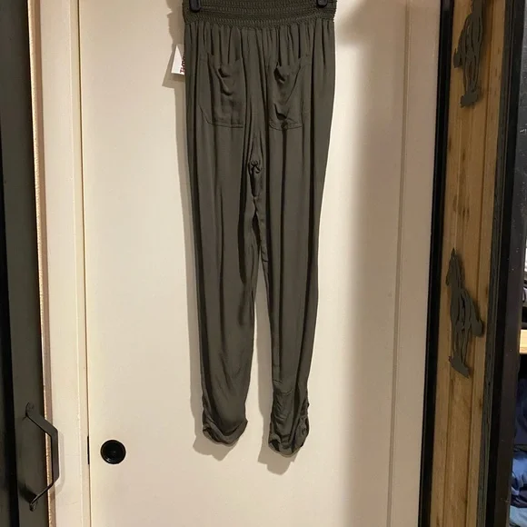 Ci Sono Charcoal Drawstring Trousers NWT Medium - Picture 2 of 5